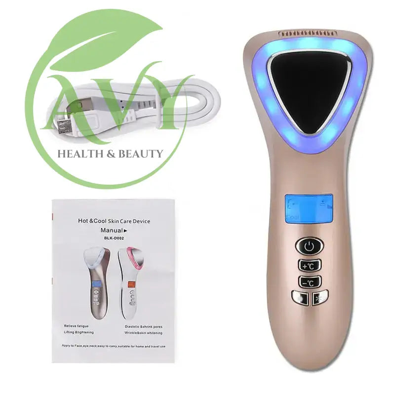 Ultrasonic Cryotherapy Hot/Cold Hammer Facial Lifting Vibration Massager - Image #5