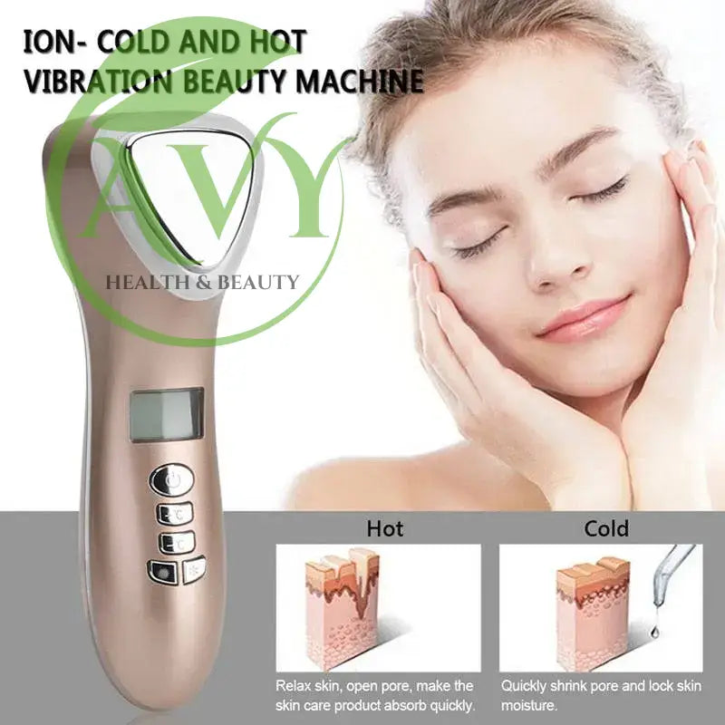 Ultrasonic Cryotherapy Hot/Cold Hammer Facial Lifting Vibration Massager - Image #4