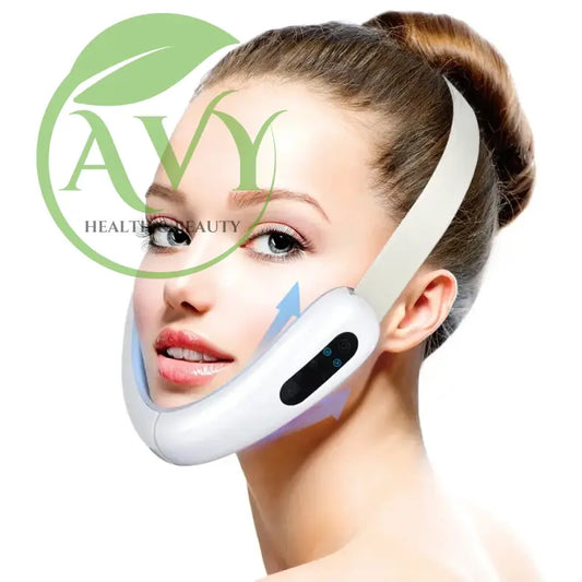 V-Line Up Lift Face Belt Machine: LED Photon Therapy and Vibration Massager for Facial Lifting and V Face Care - Image #1