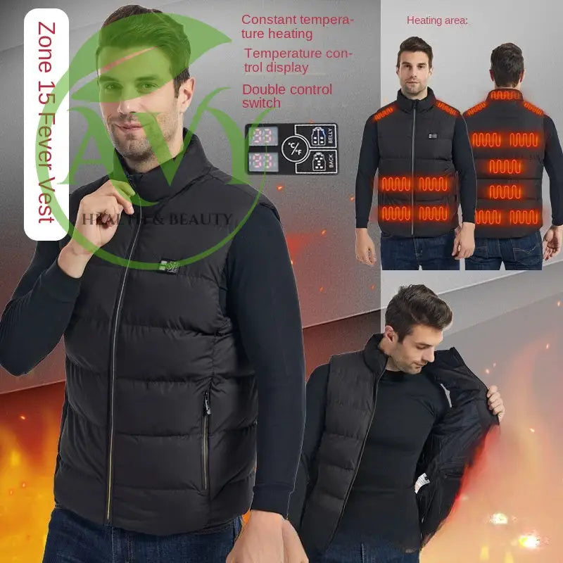 Winter SMART heating vest: Anti- cold electric heating clothes