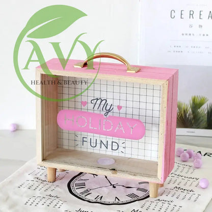 Wooden Creative Storage Box: Desktop Decoration Fun Gifts - F